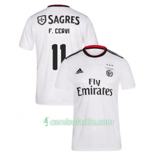 Camisolas de Futebol Benfica Franco Cervi 11 Equipamento Alternativa 2018/19 Manga Curta Camisolas de Futebol Benfica Franco Cervi 11 Equipamento Alternativa 2018/19 Manga Curta